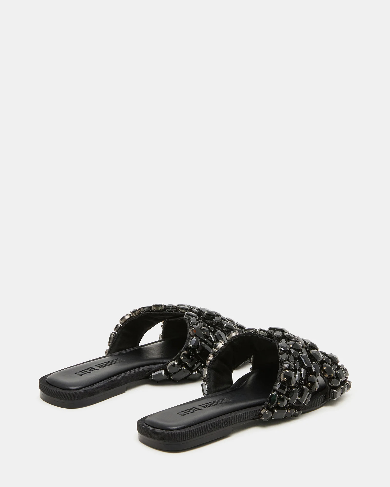 LEVITY Black Square-Toe Slide Women's Sandal | Steve Madden (US)