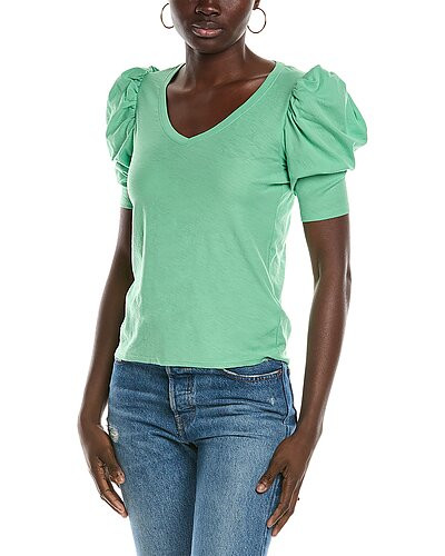 Jillian Bold Shoulder V-Neck T-Shirt | Gilt & Gilt City
