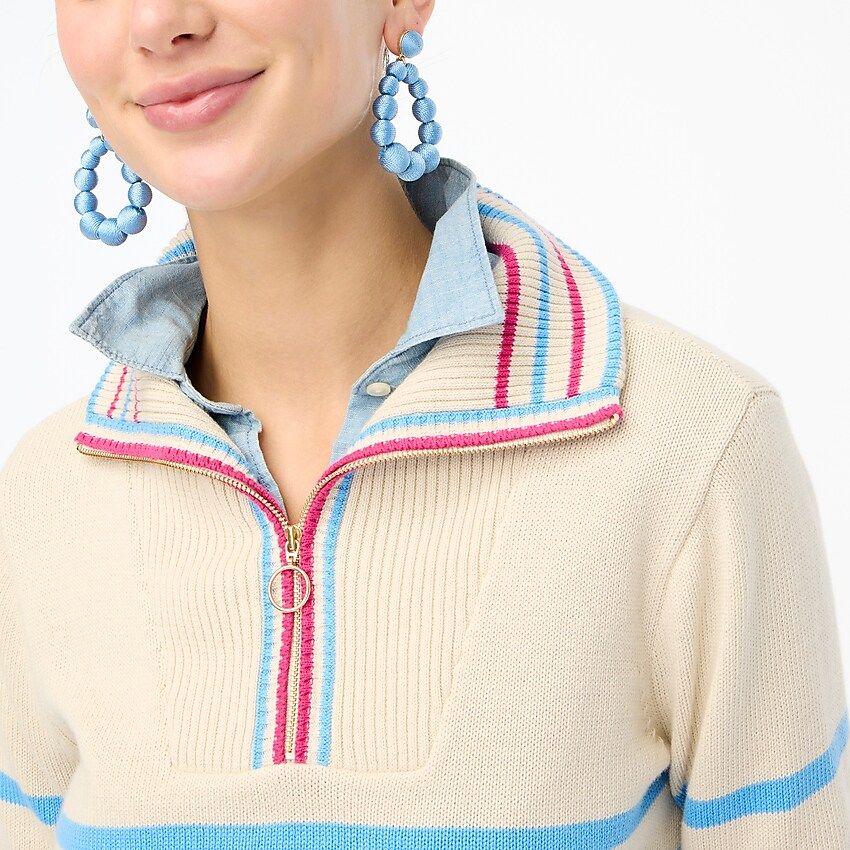 Striped half-zip pullover | J.Crew Factory
