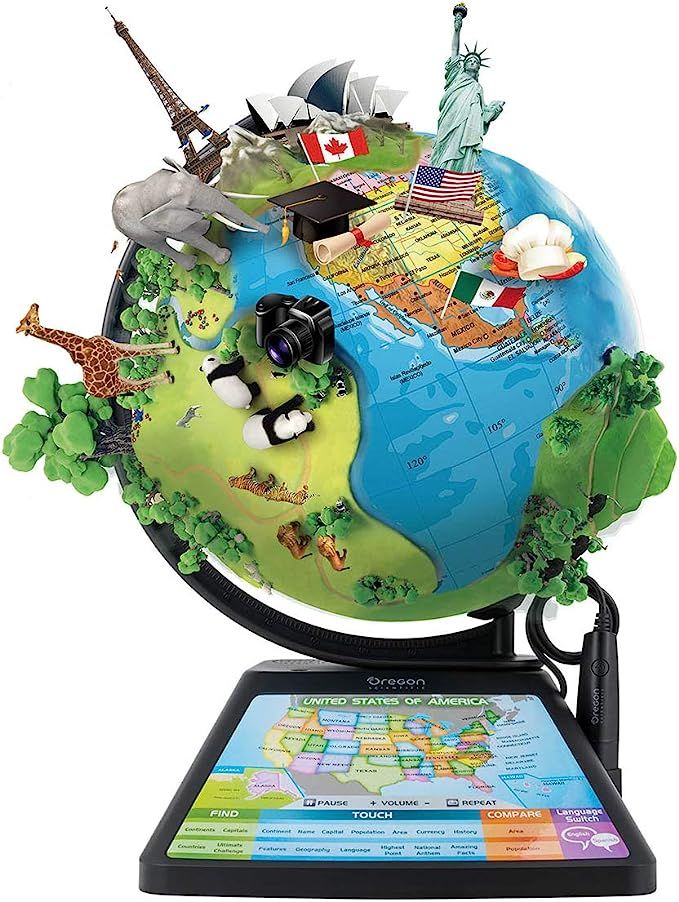 Oregon Scientific SG268R Smart Globe Adventure AR Educational World Geography Kids - Learning Toy... | Amazon (US)