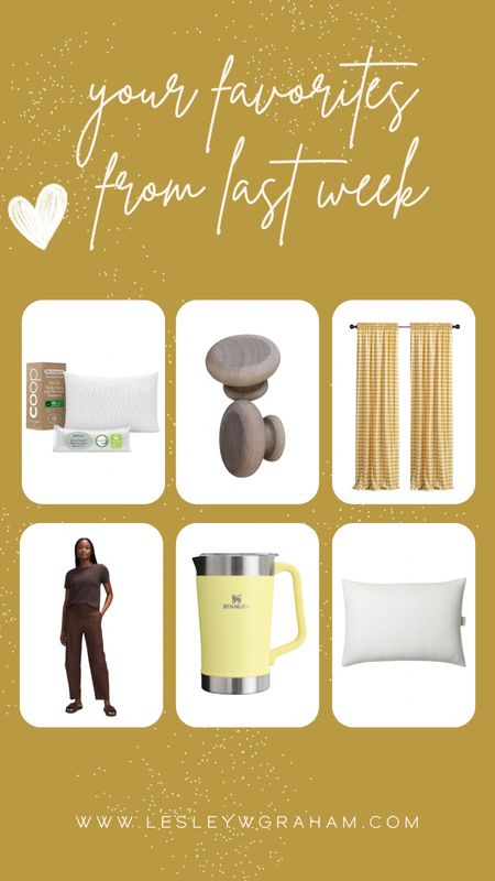 Top sellers last week. Everyone’s favorite pillow. Cabinet knobs from our kitchen. Gingham curtains in our cottage. Favorite exercise top. Stanley pitcher. Best budget pillow. 

#LTKhome #LTKSeasonal #LTKfitness