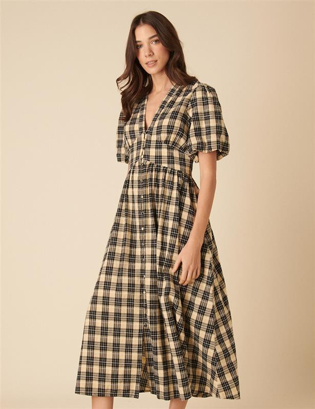 Stone Check Starlight Midi Dress | Nobody's Child
