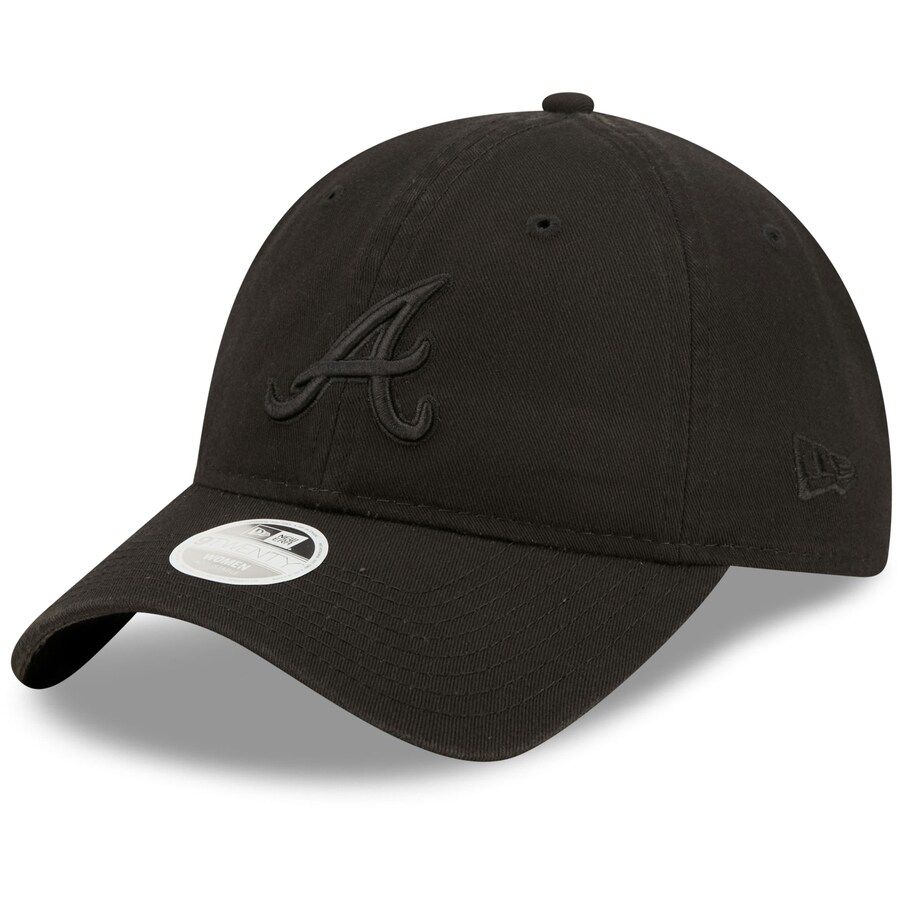 Women's Atlanta Braves New Era Black on Black Core Classic II 9TWENTY Adjustable Hat | MLB Shop