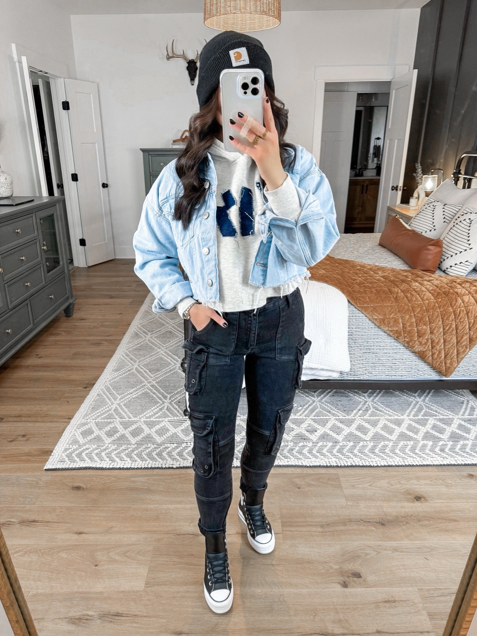 Jacket Outfit Ideas Cropped Denim Jacket And Skirt Jacket Outfit