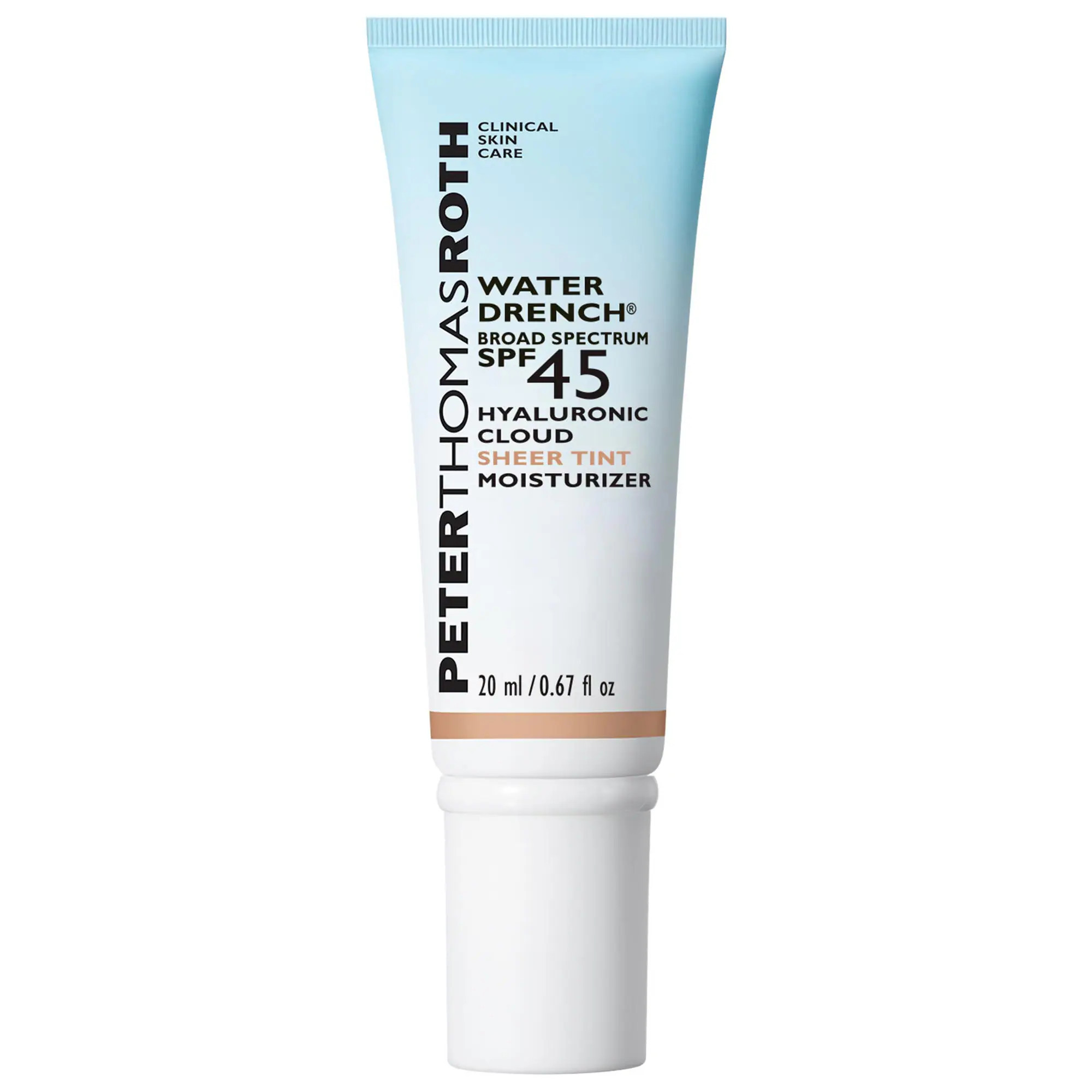 Peter Thomas Roth Water Drench Broad Spectrum SPF 45 Hyaluronic Sheer Tint Moisturizer .67 fl oz/20 ml | Sephora (US)