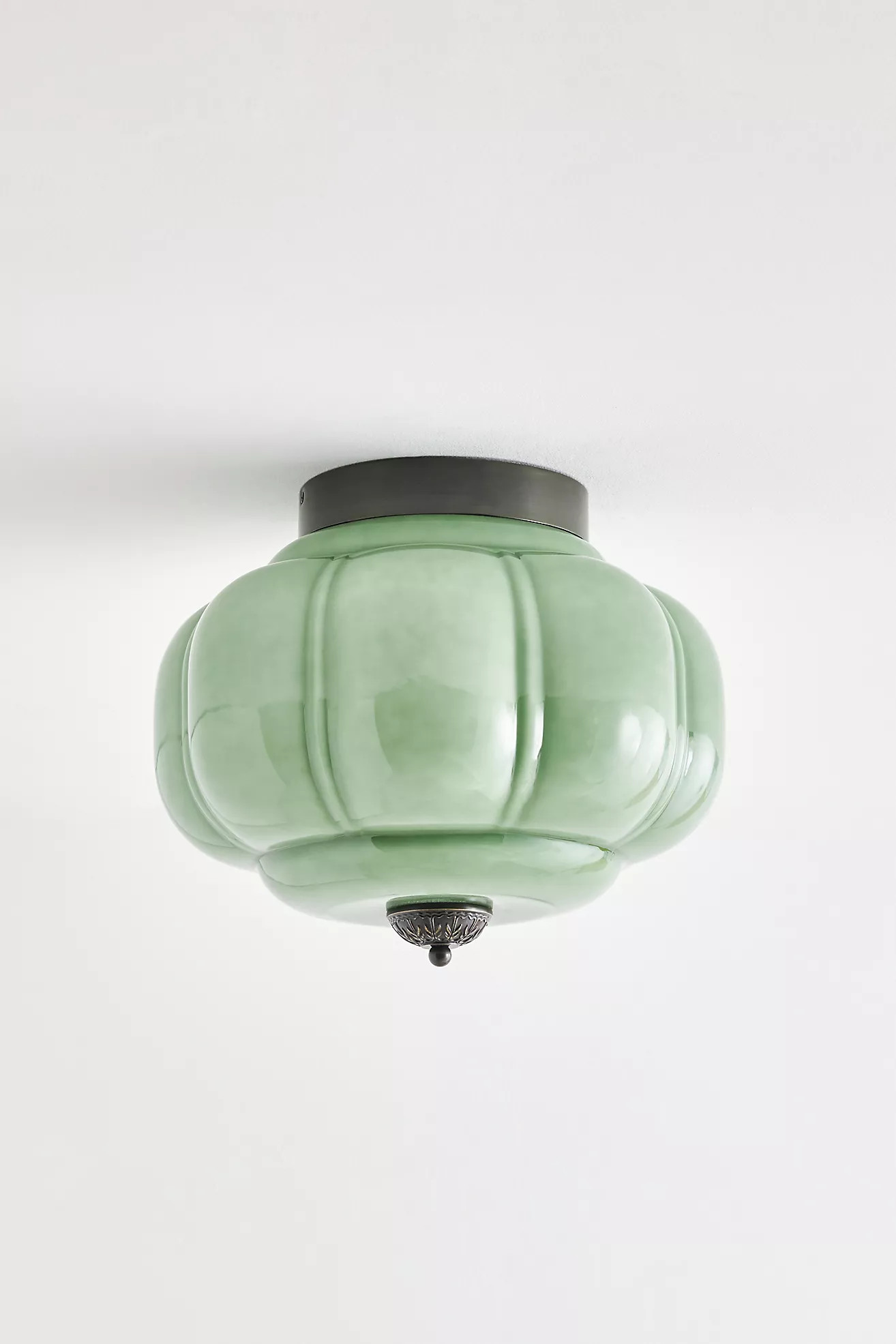 The Eloise Scallop Milk Glass Flush Mount Ceiling Light | Anthropologie (US)