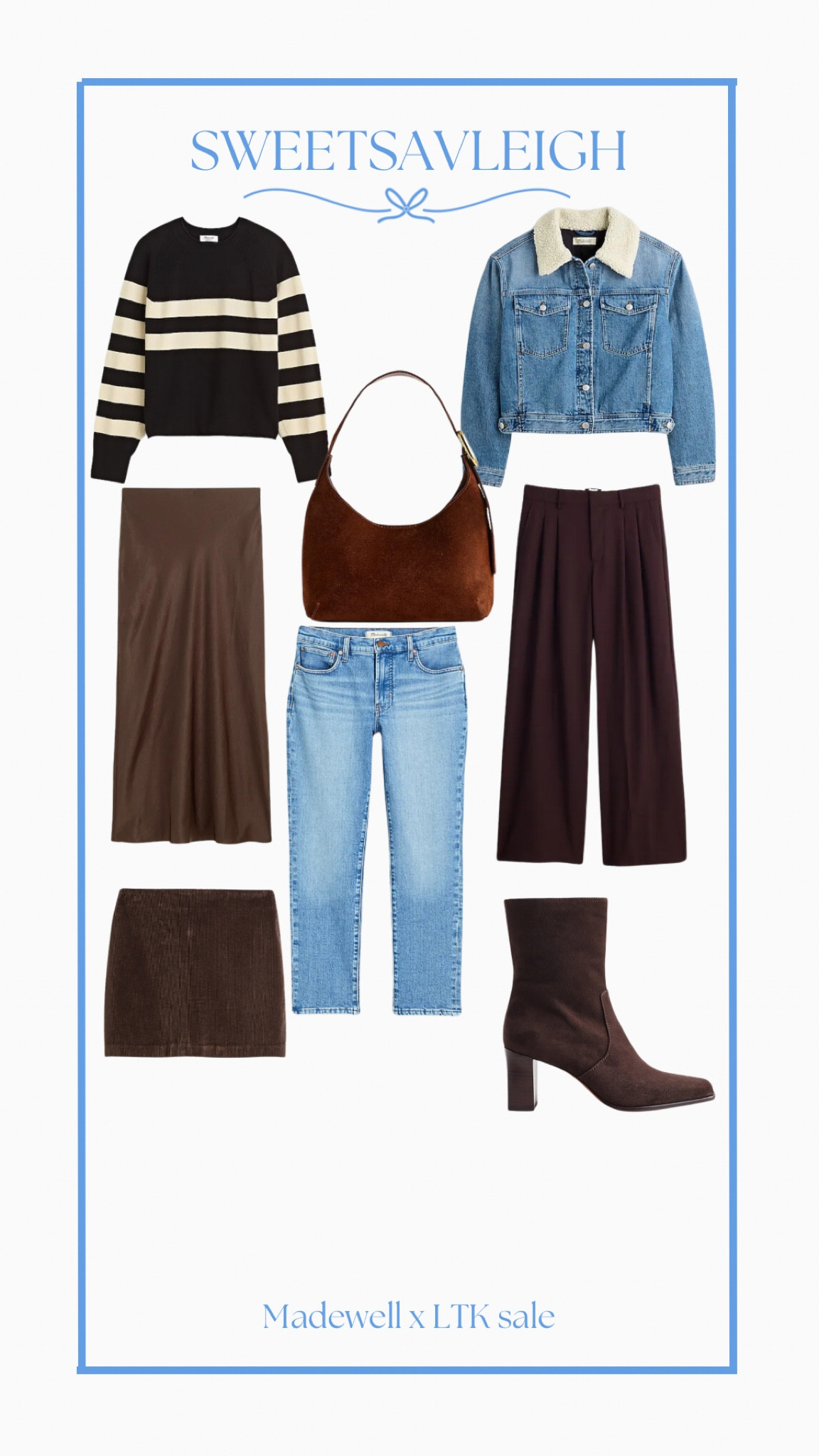 Madewell and LTK sale!! Perfect time to stock up on fall and winter staples! | denim jacket, fall sweater, winter sweater, straight jeans, suede bag, suede boots 

#LTKSeasonal #LTKStyleTip #LTKxMadewell