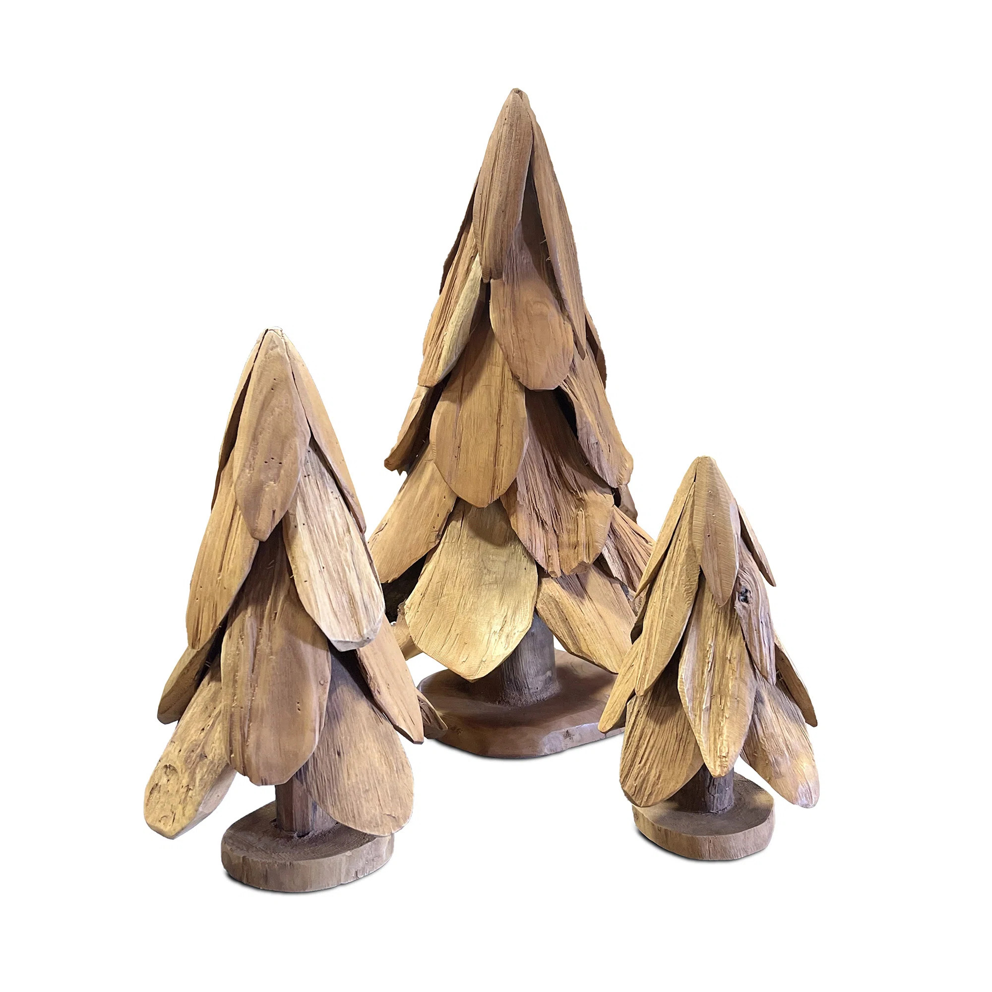 3 Piece Pine Tree Sculptures Set | Wayfair North America