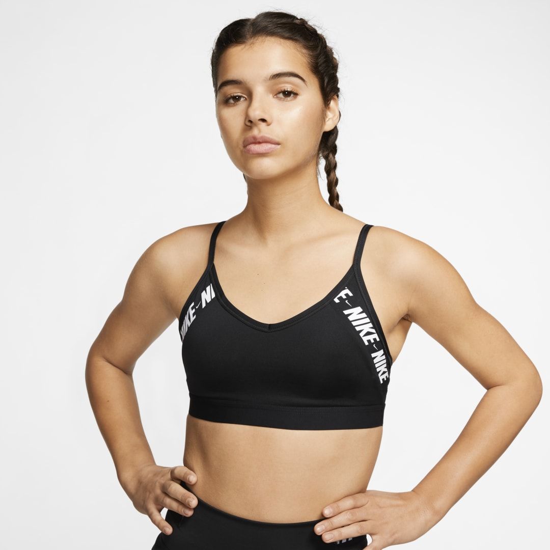 Nike Indy Women's Light-Support Logo Sports Bra Size L (Black) CJ0559-010 | Nike (US)