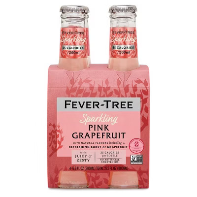 Fever-Tree Sparkling Pink Grapefruit Bottles - 4pk/200ml | Target