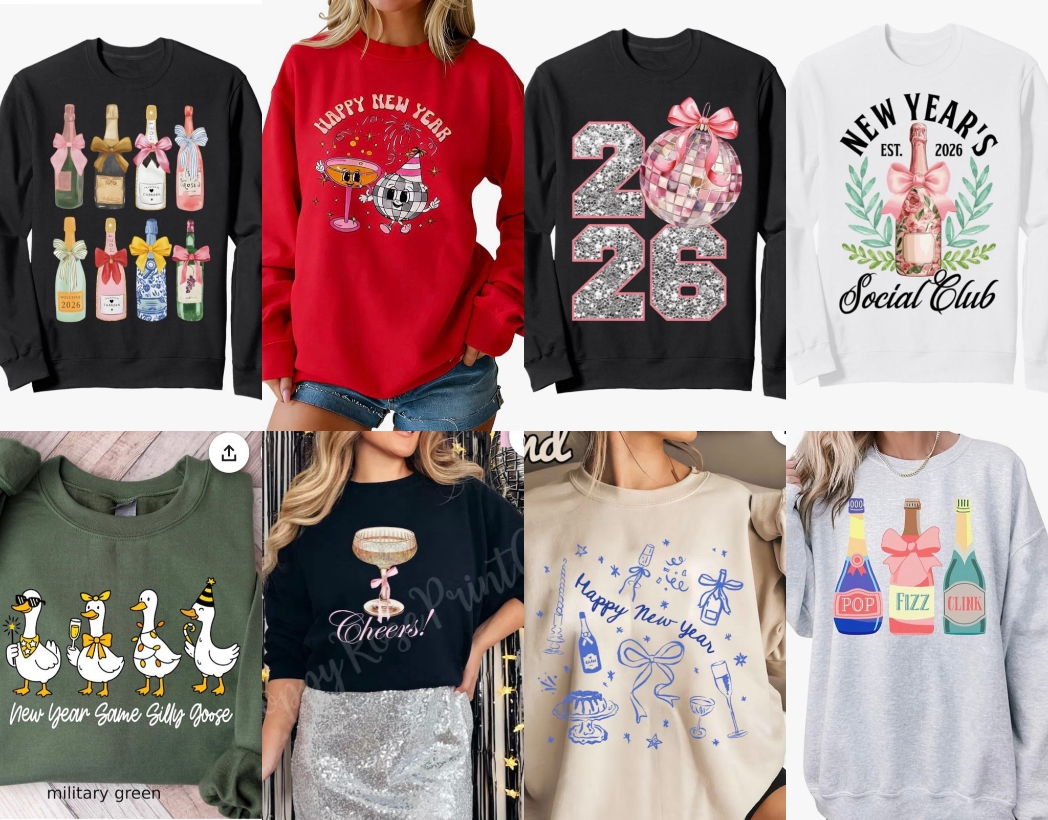 New Year’s Eve sweatshirts! 