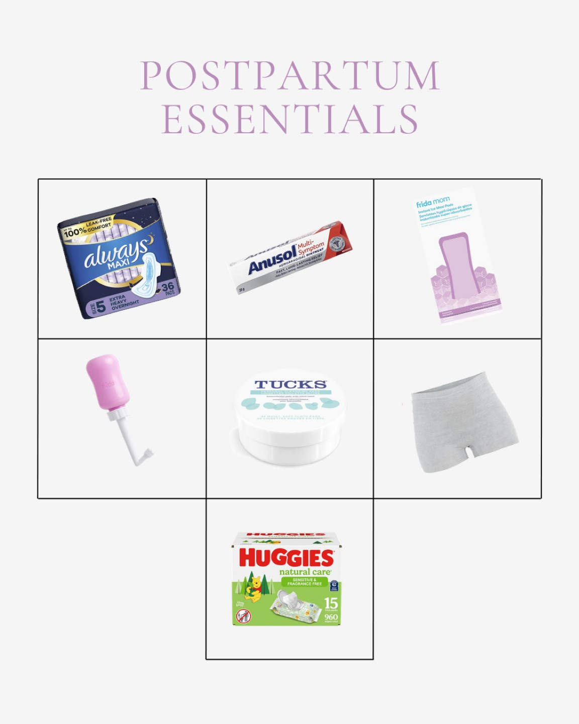 Postpartum essentials that I swear by! 

#LTKbaby #LTKbump #LTKfamily