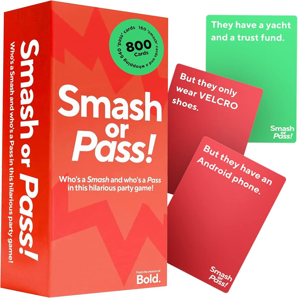 Bold. Smash or Pass: The Hilarious Game Night Adult Card Game - 3-20 Players - Fun Card Games and... | Amazon (US)