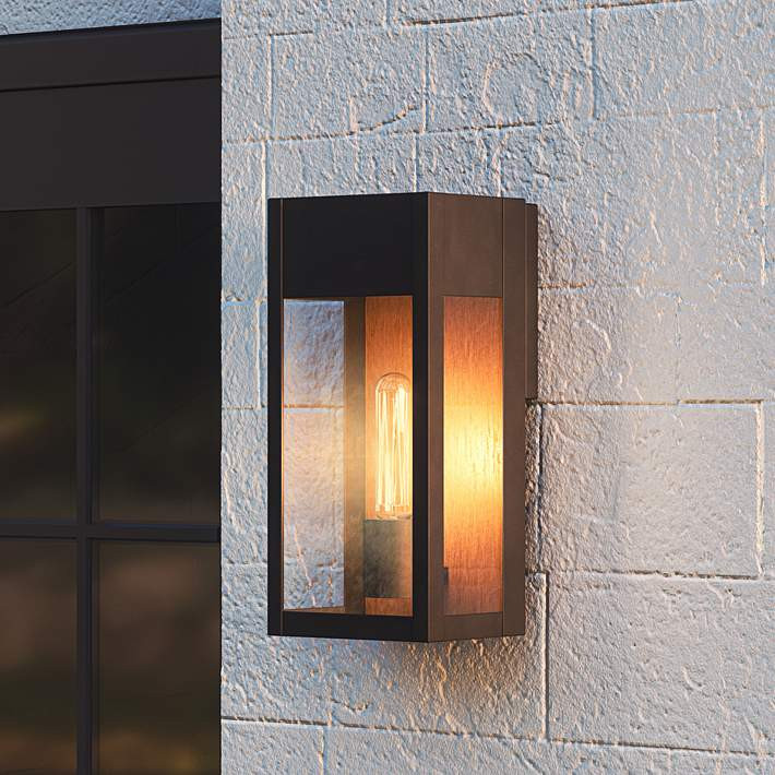 Quoizel Maren 13" High Matte Black Outdoor Wall Light | Lamps Plus