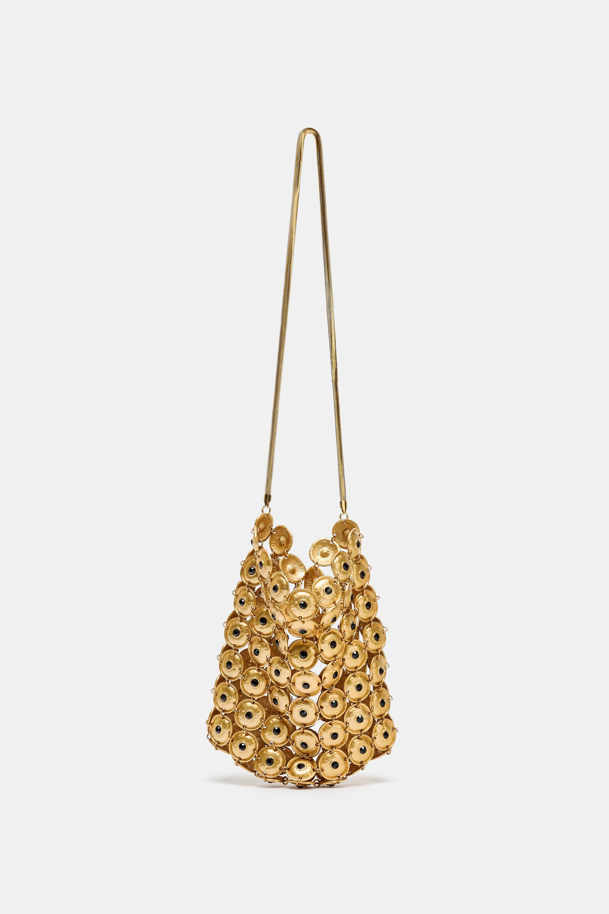 METAL APPLIQUÉ BUCKET BAG | Zara US