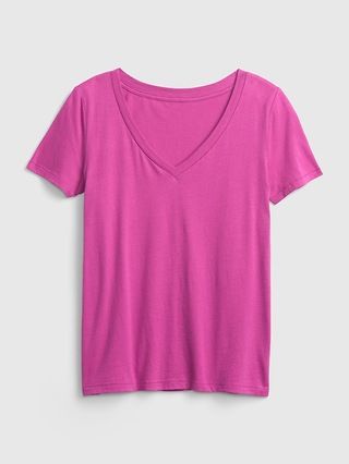 100% Organic Cotton Vintage V-Neck T-Shirt | Gap (US)