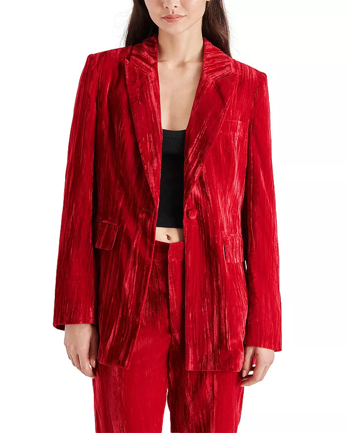Imaan Crushed Velvet Boyfriend Blazer | Bloomingdale's (US)