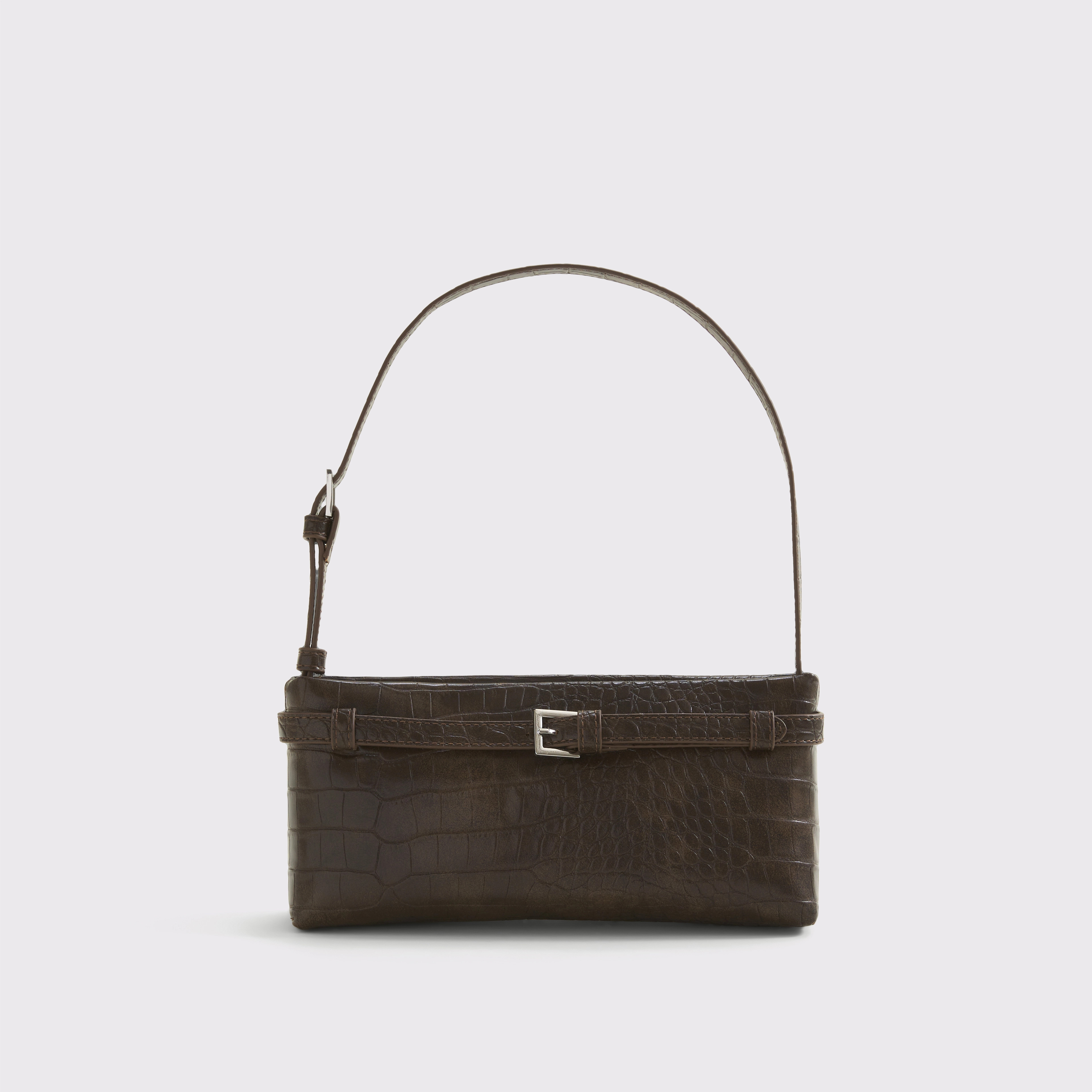Croc-Embossed Belted Shoulder Bag | Abercrombie & Fitch (US)