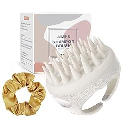 AIMIKE Hair Scalp Massager Shampoo Brush, Soft Silicone Scalp Brush Hair Scrubber, Hair Washing S... | Amazon (US)