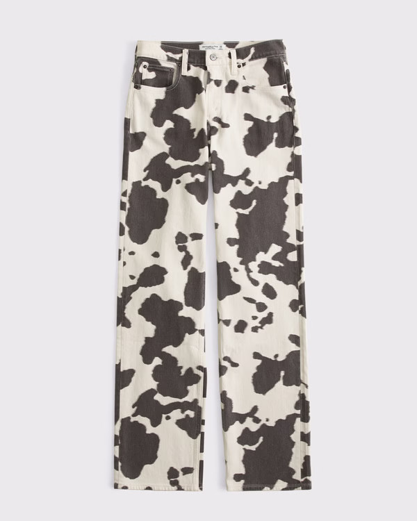 High Rise 90s Relaxed Pony Print Jean | Abercrombie & Fitch (US)