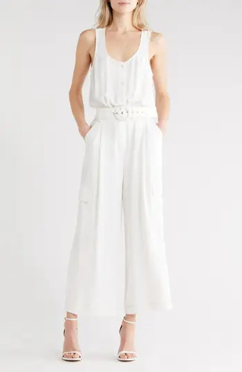 Ramy Brook Greta Wide Leg Crop Jumpsuit in Ivory at Nordstrom Rack, Size Small | Nordstrom Rack