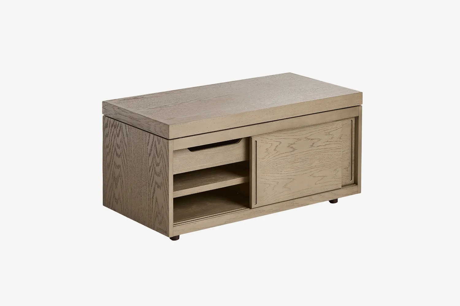 Lovesac - AnyTable with Shelf and Drawer: Weathered Grey | Lovesac