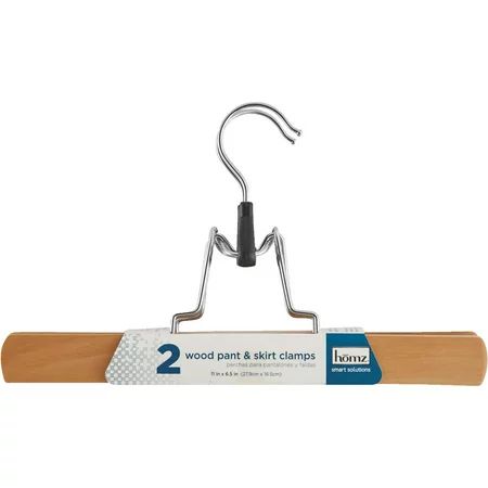 Homz Smart Solutions Lacquered Wood Pant/Skirt Hanger (2-Pack) 86520100.2.20 | Walmart (US)