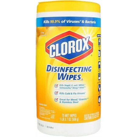 Clorox Disinfecting Wipes Lemon 1 Pack of 75 Count | Walmart (US)