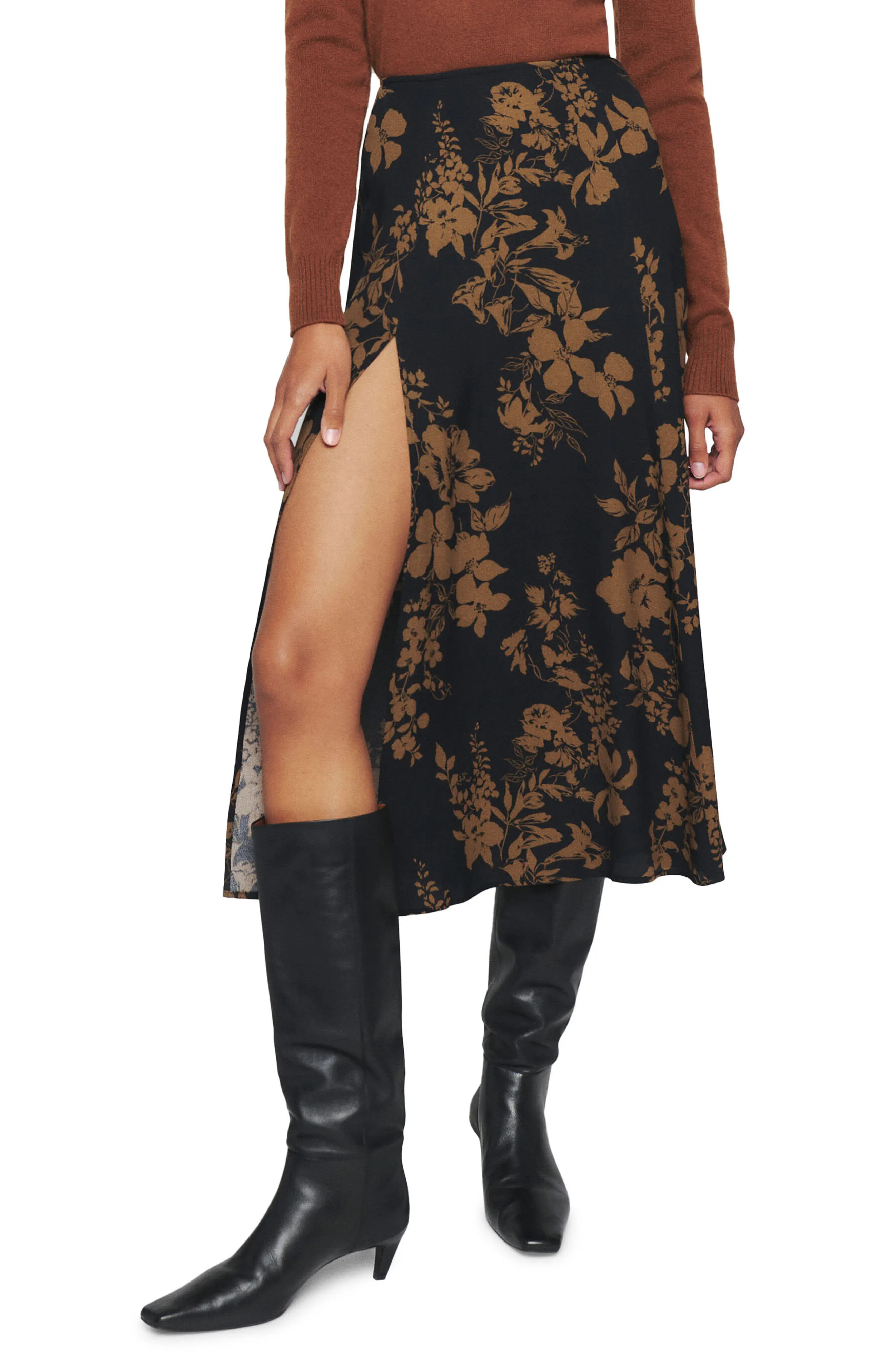 Zoe Side Slit Midi Skirt (Women) | Nordstrom | Nordstrom