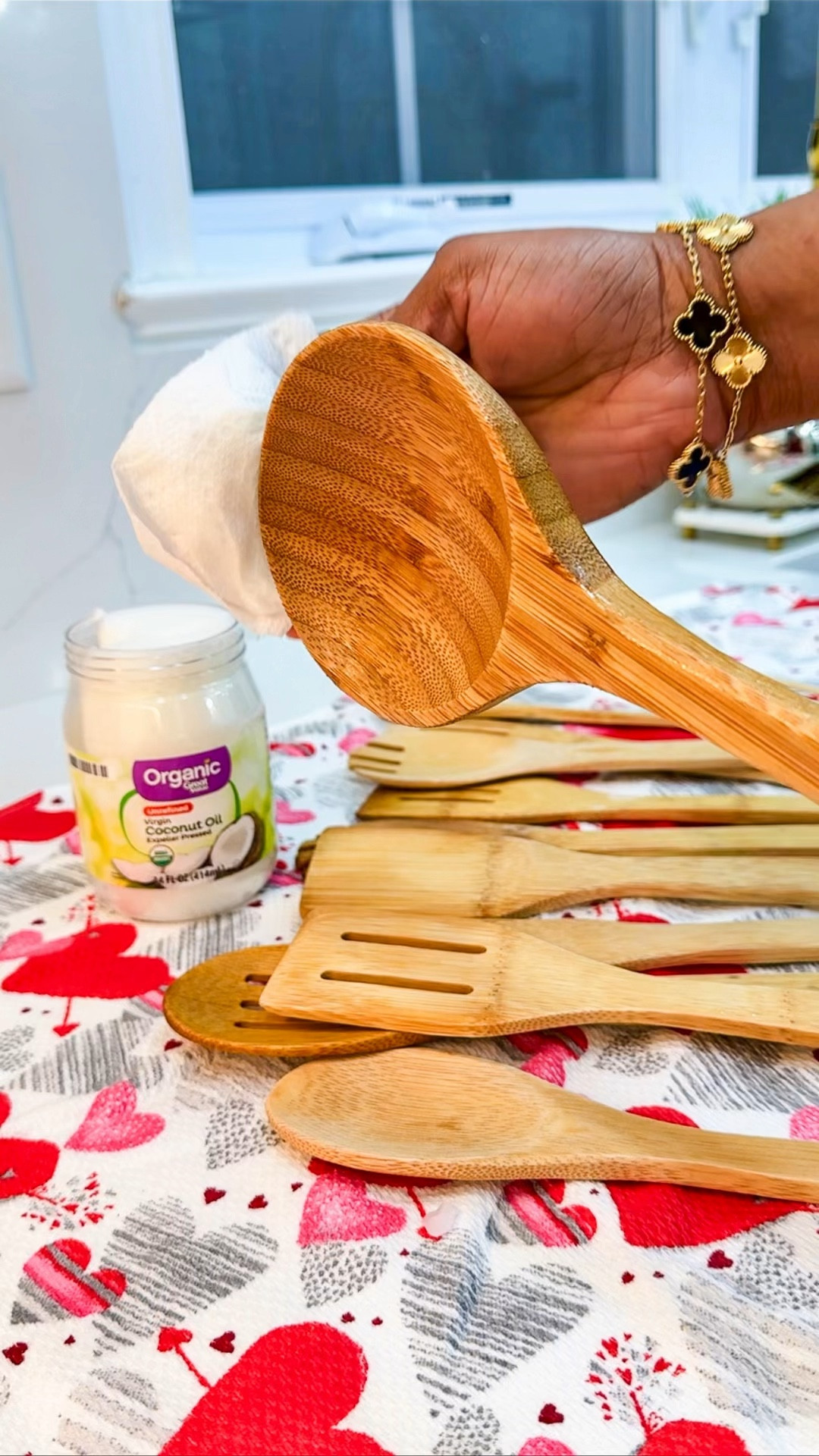 Our wooden utensils work hard for us, so they deserve proper care. 
Because wood is naturally porous, it can absorb oils, liquids, and food particles over time which makes routine maintenance essential. Steaming your wooden utensils in warm water for 5–10 minutes every 6months helps prevent bacteria buildup and refreshes them naturally. Follow it up by moisturizing with mineral oil or coconut oil to keep the wood nourished and prevent cracks. 
A little care goes a long way in extending the life of the tools you use every day. When you care for your utensils well, your kitchen stays cleaner, safer, and more enjoyable to use.
#cleaningtip #lifehacks #kitchenhack #organizedhome #kitchenorganization

#LTKU #LTKFindsUnder50 #LTKHome