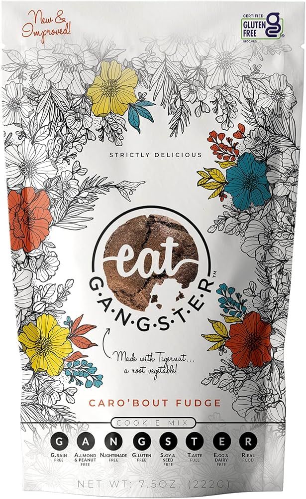 eat G.A.N.G.S.T.E.R. Gluten-Free, Grain-Free, Allergy-Friendly Caro’Bout Fudge Cookie Mix. Easy... | Amazon (US)