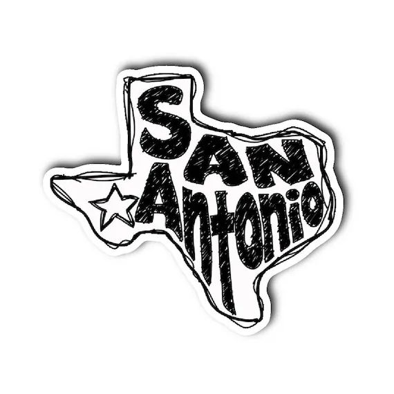 San Antonio, Texas Die Cut Sticker, Texas City Sticker, Location | Etsy (US)