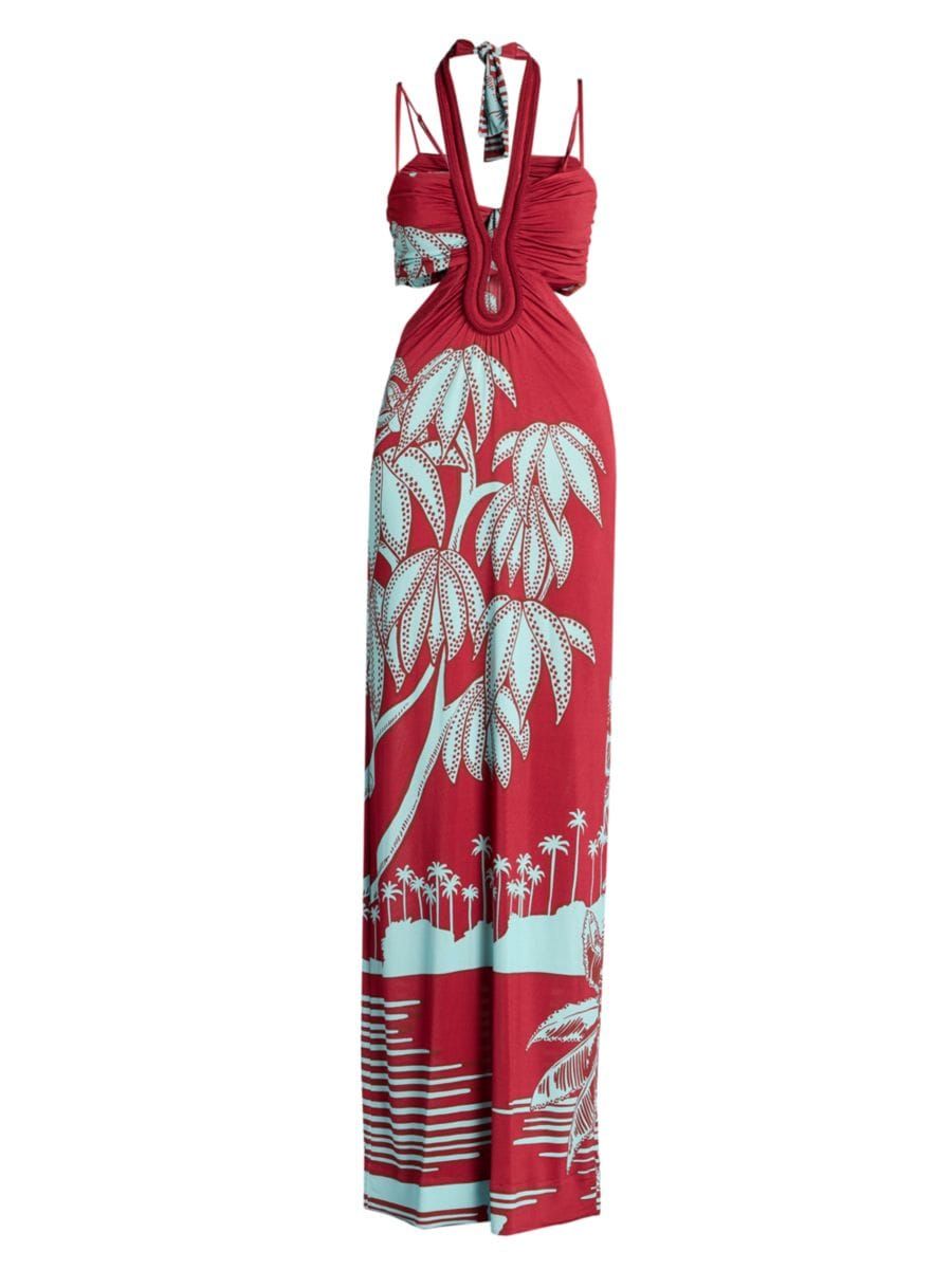 Tropical Halterneck Maxi Dress | Saks Fifth Avenue