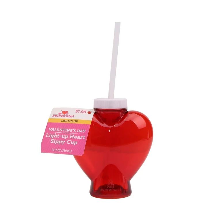 Way To Celebrate Light-up Heart Sippy Cup | Walmart (US)