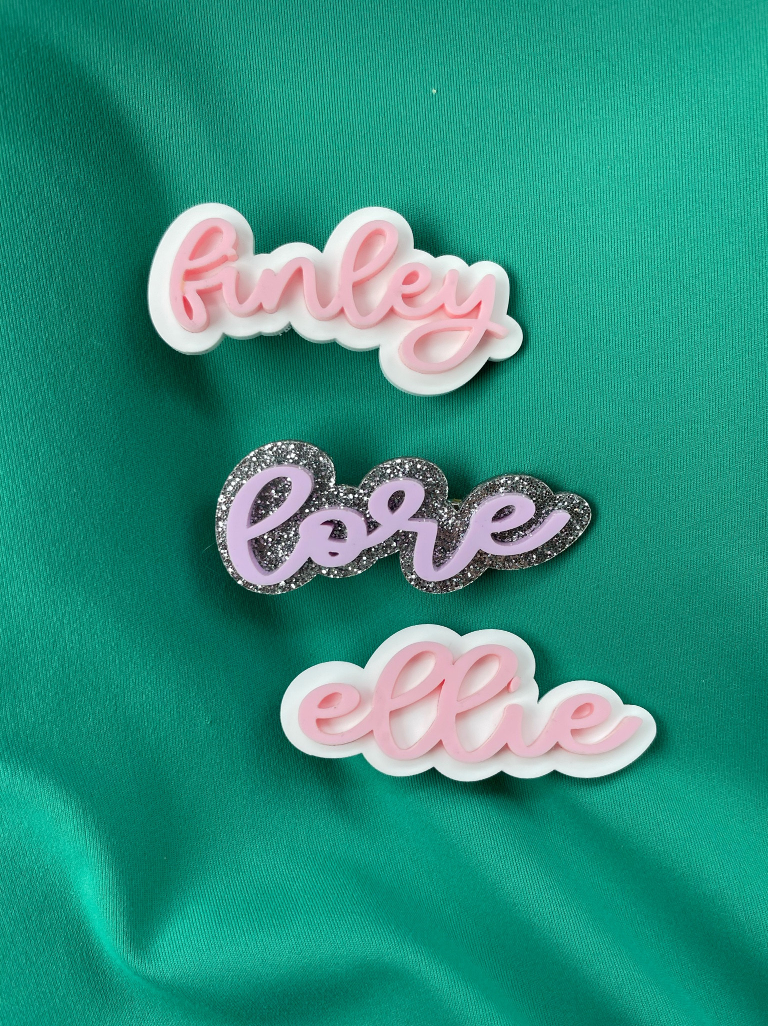 The CUTEST personalized hair clips 🩷