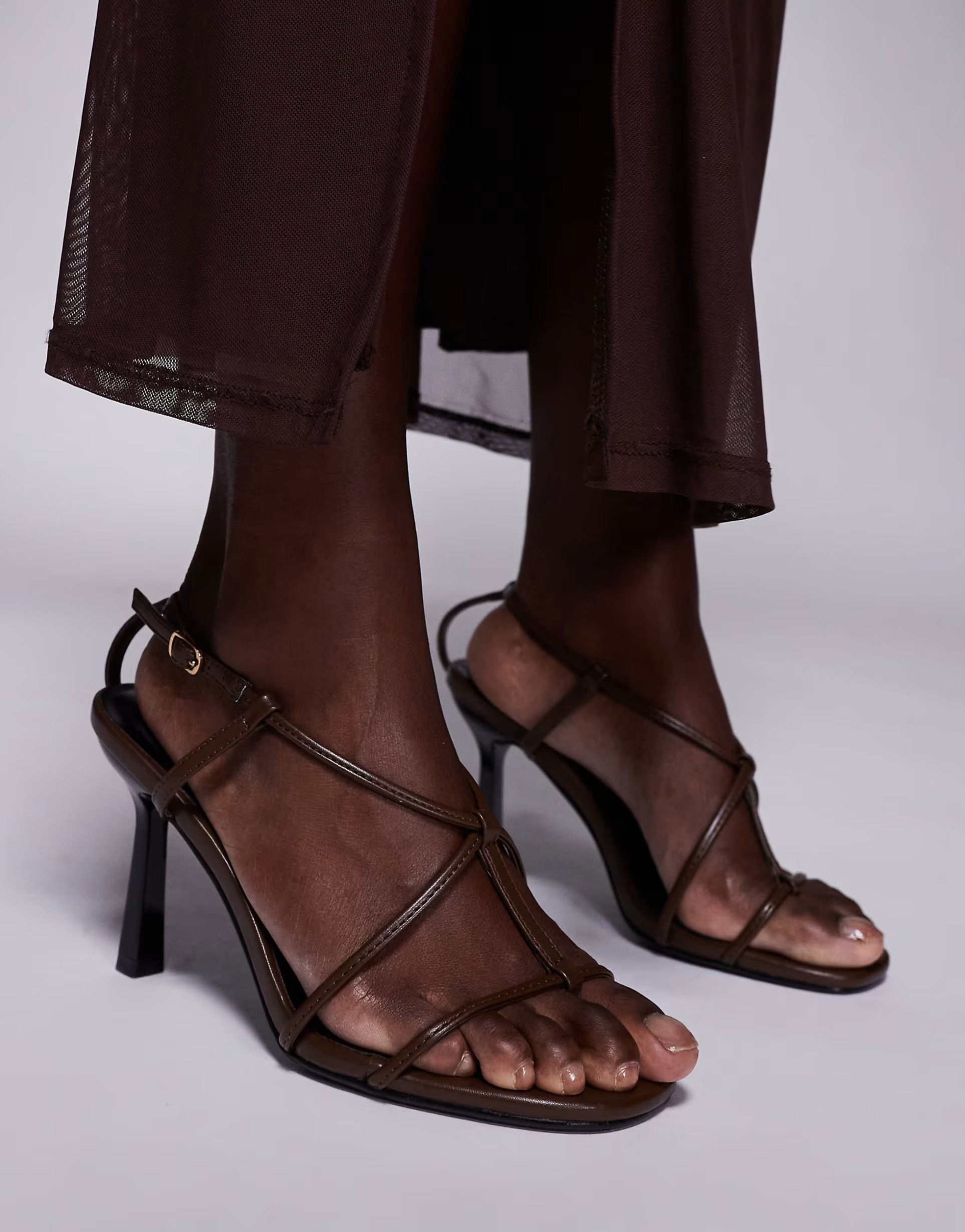 Public Desire Marie strappy mid heeled sandals | ASOS (Global)