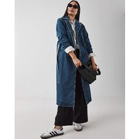 Indigo Denim Trench Coat Indigo - Size: 30 | JD Williams (UK)