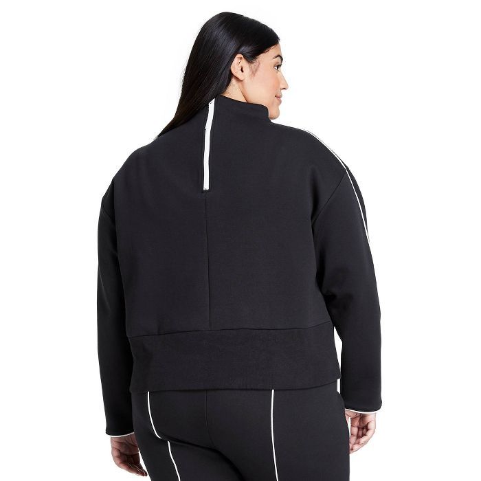 Women's Cropped Pullover Sweatshirt - Victor Glemaud x Target Black | Target