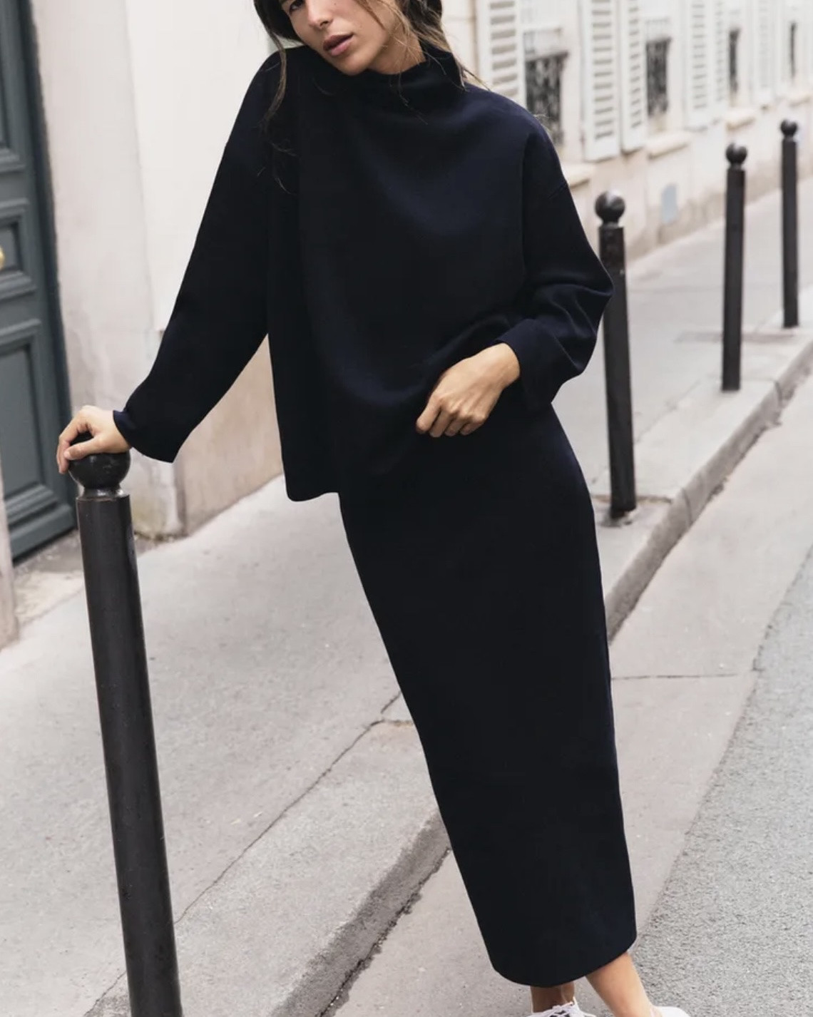 @Zara navy knit jumper with matching midi skirt. A chic navy sweater set and elevated fall outfit for women over 40 — easy workwear, travel style and everyday fall fashion.

#LTKootd #LTKTravel #LTKOver40