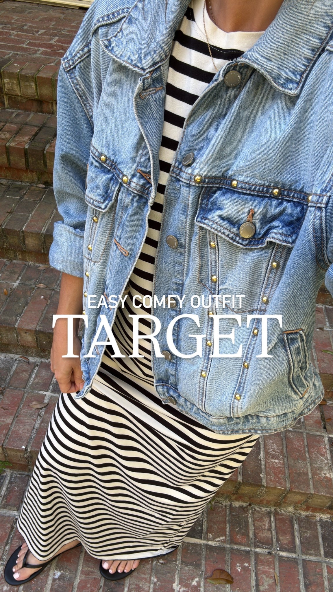 Target comfy spring outfit
T-shirt Maxi dress size small
Studded denim jacket size xs oversized 
Simple black sandals size 7

#targetstyle #target #laurabeverlin


#LTKFindsUnder100 #LTKSaleAlert #LTKFindsUnder50