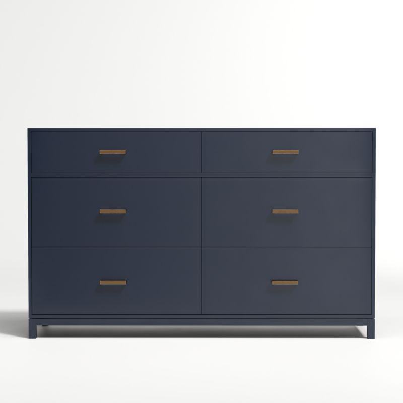 Kids Parke Navy Blue 6-Drawer Dresser + Reviews | Crate and Barrel | Crate & Barrel