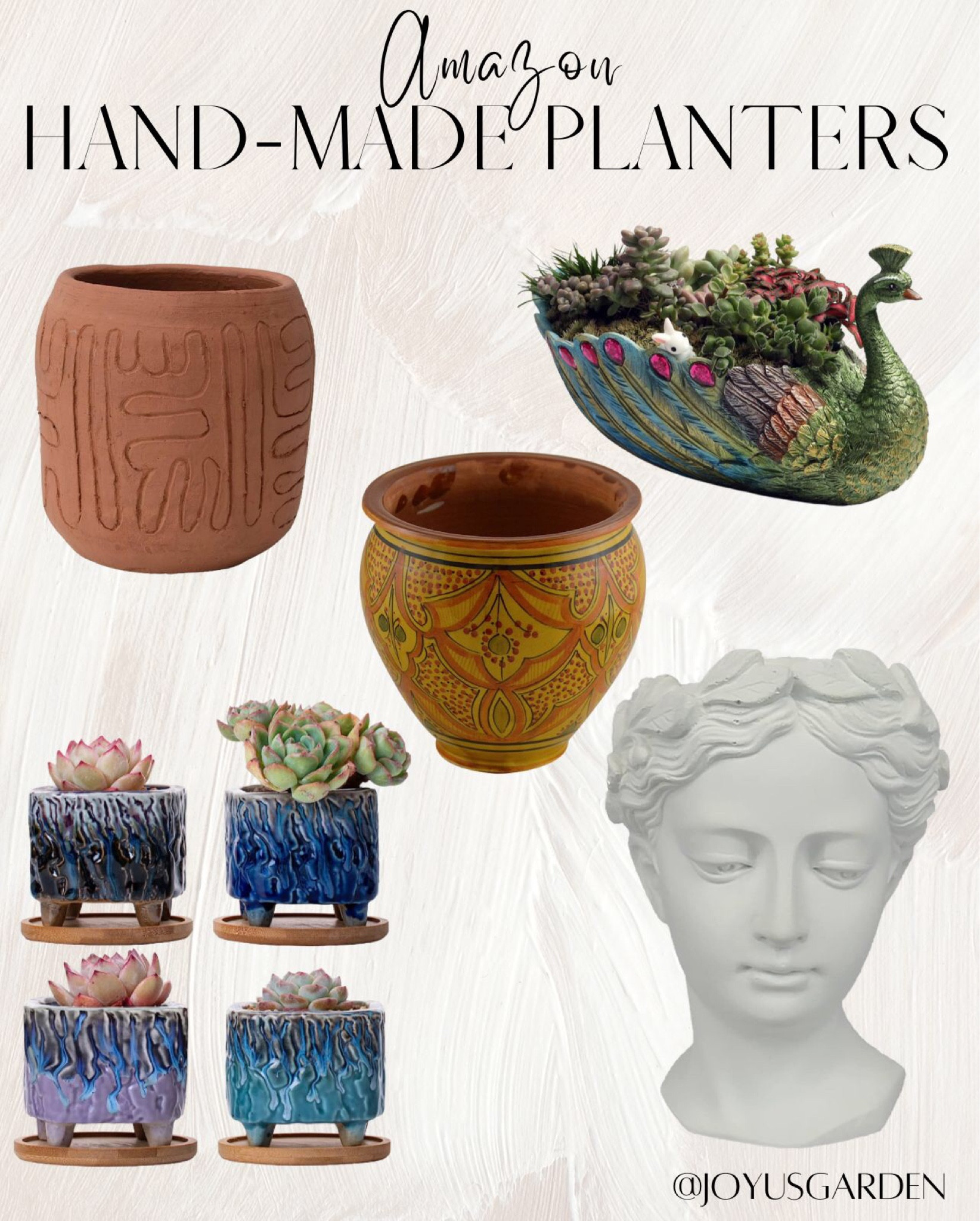 Amazon hand-made planters under $50
#amazonhome
#gardening
#plantlover
#planterfinds

#LTKhome #LTKunder50 #LTKFind