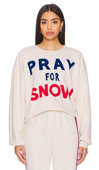 Pray For Snow Crewneck Sweatshirt in Vintage White | Revolve Clothing (Global)