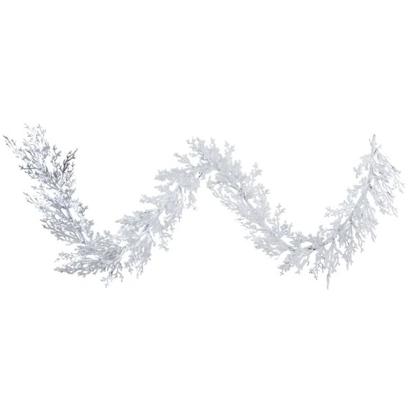 8' Flocked Winter Twig Garland | Wayfair North America