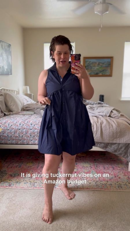 Tuckernuck vibes on an Amazon budget - wearing a size large, usually a 10/12- work wear - date night dress - vacation outfit - Summer Dress

#LTKMidsize #LTKStyleTip #LTKVideo