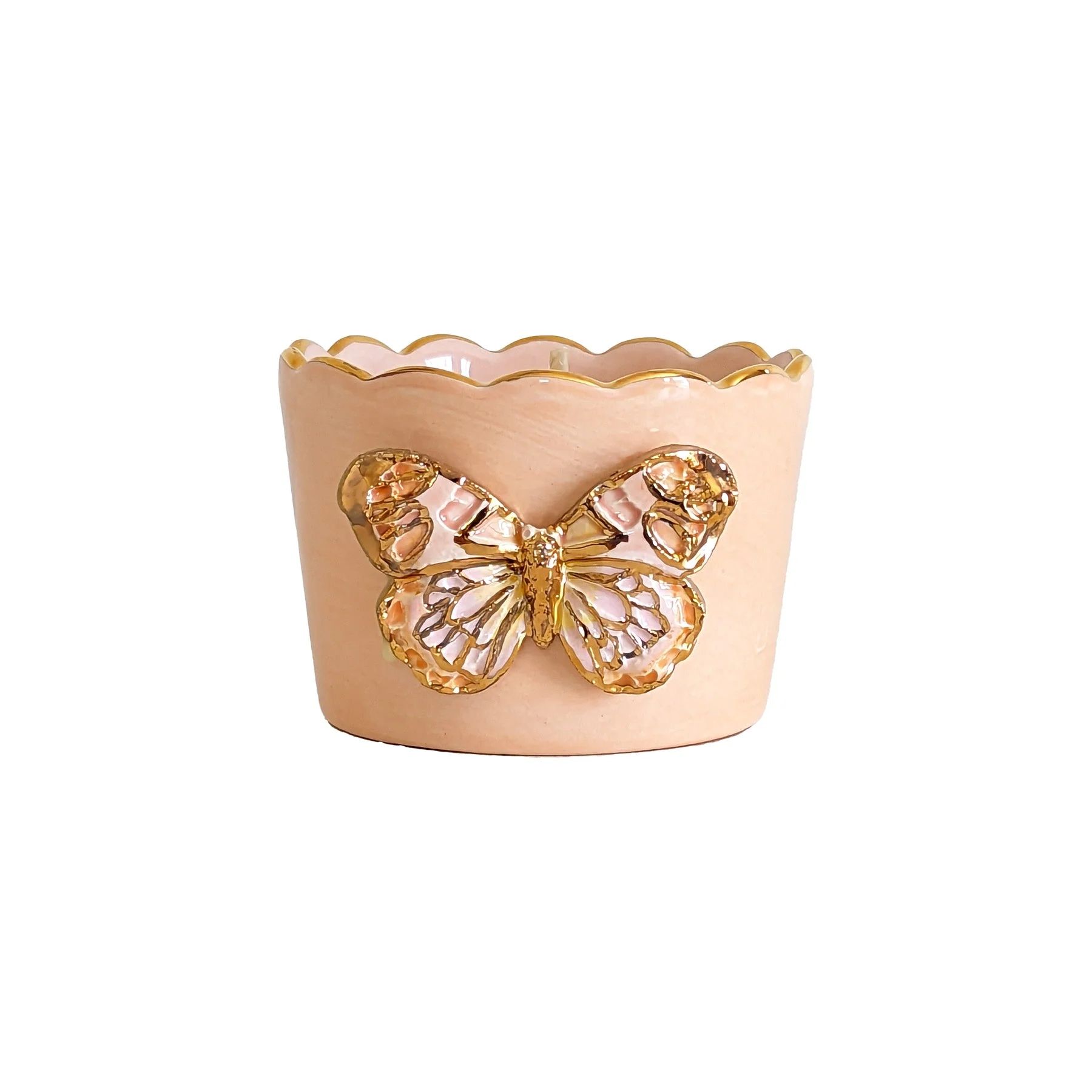 Gilded Butterfly Candle of Pure Beeswax | Ruby Clay Company