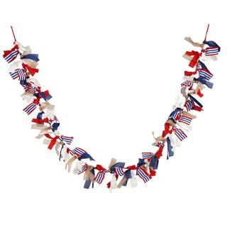 6ft. Patriotic Fabric Ties Garland by Ashland® | Michaels Stores