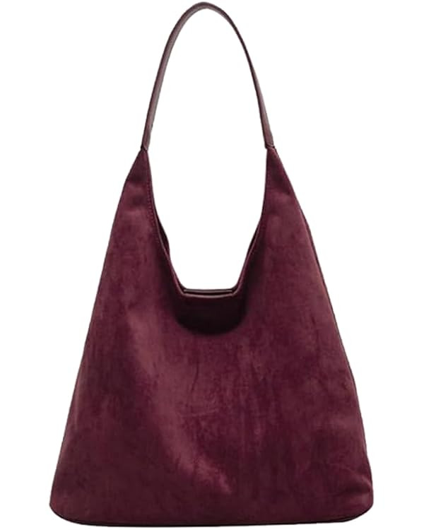 Suede Bags for Women Brown Suede Bag Suede Bag Retro Suede Slouchy Bag Suede Shoulder Bag Slouchy... | Amazon (US)