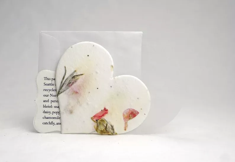 Large Seed Paper Shape Postcards