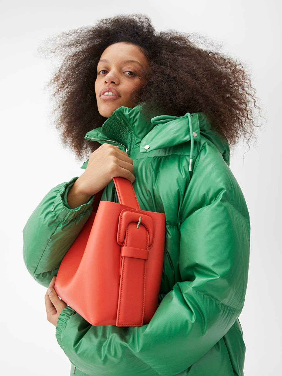 Rigid Leather Crossbody Bag - Red - ARKET GB | ARKET (US&UK)